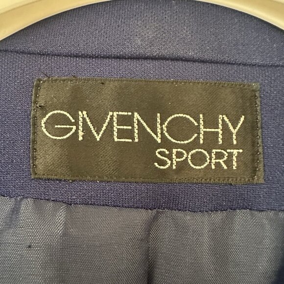 Givenchy Sport Single Breasted Blazer Suit Jacket Coat Women 16 VTG Navy Blue - Picture 2 of 9
